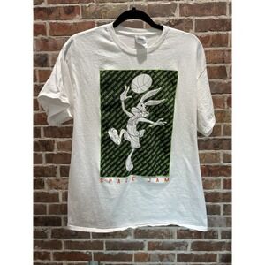 Bugs Bunny Space Jam‎ T-Shirt, Vintage Style Looney Tunes Promo, Unisex Large,